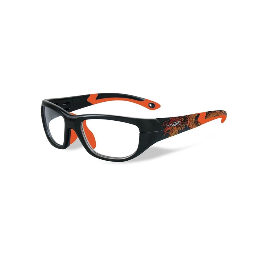 Wiley X Youth Victory Matte Black W Dragon/Sonic Orange Frame