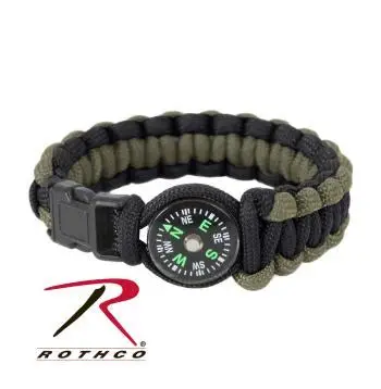 Rothco Paracord Compass Bracelet 8 Inches