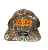 Outdoor Cap Cache Tactical Trucker Hat - Camo Meshback with Orange Thread