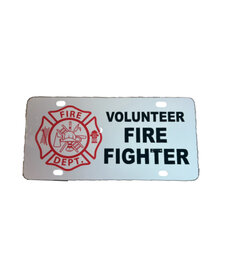 Volunteer Fire Fighter License Plate