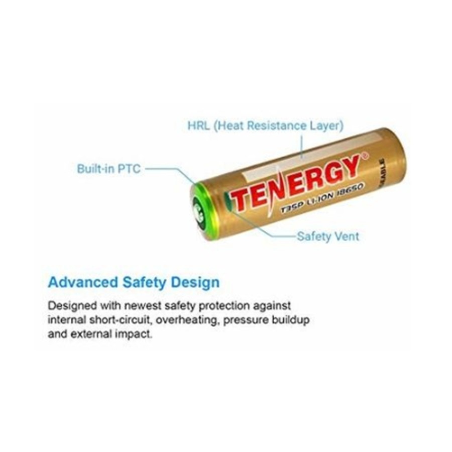 Tenergy T35P 18650 3500 mAh Rechargeable LI-ion Battery