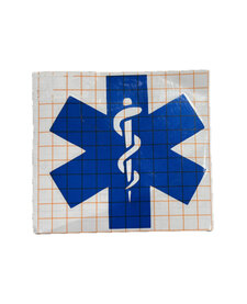 Blue Reflective EMS Window Decal - 6"x6"