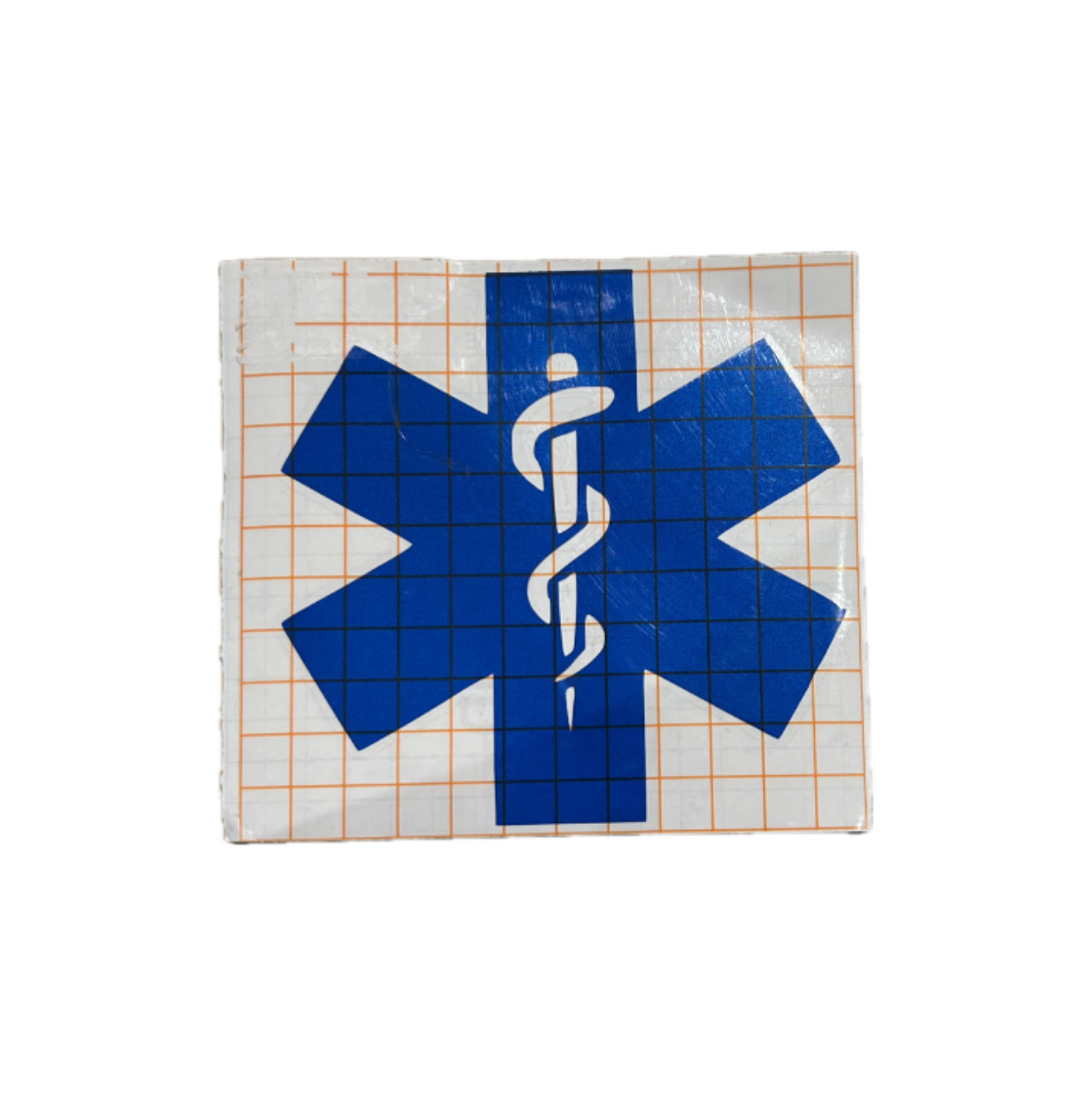 Cache Tactical Blue Reflective EMS Window Decal - 6"x6"