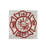 Cache Tactical Red Fire Dept Window Decal - 6"x6"