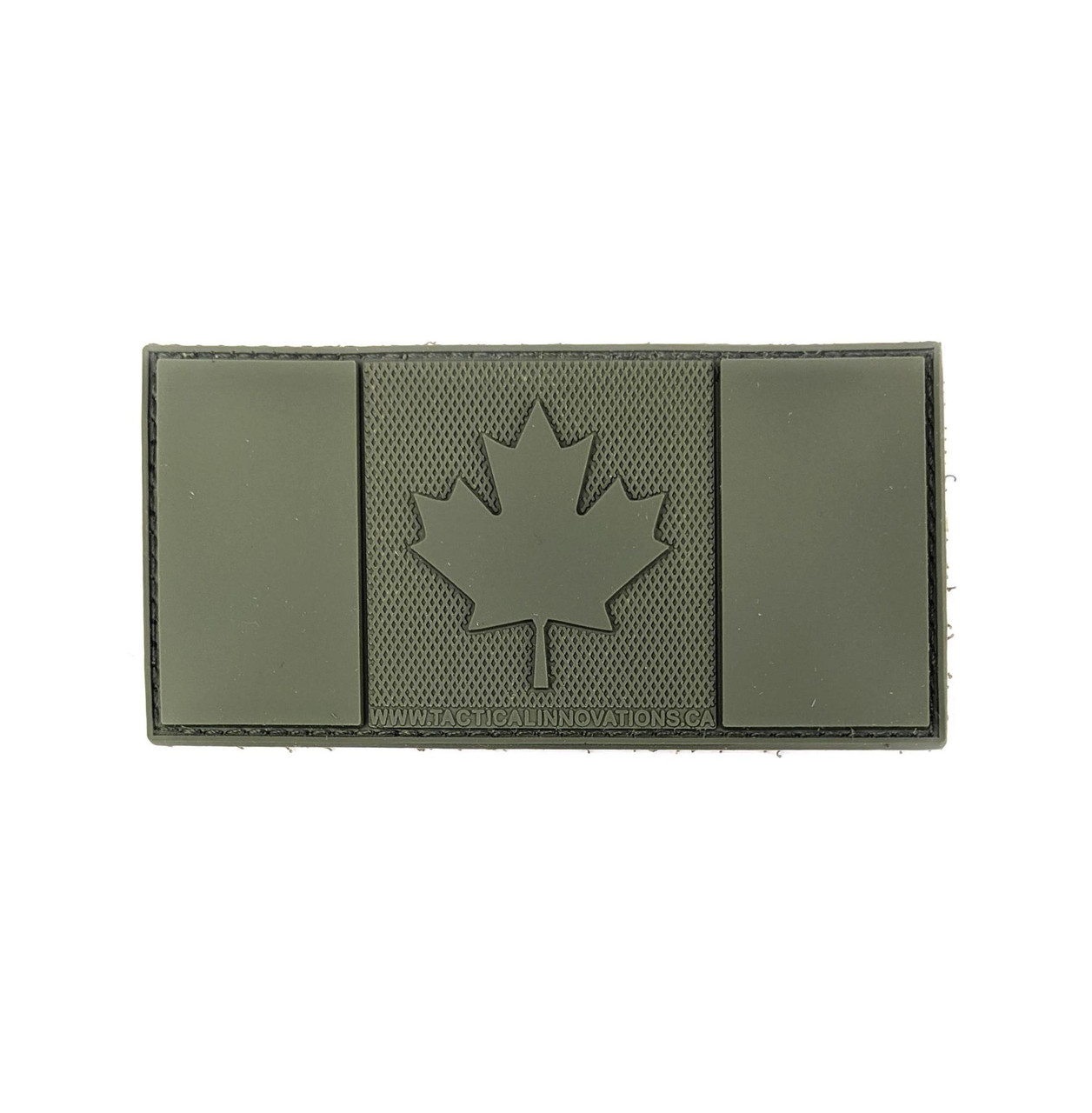 Tactical Innovations Canada Morale Patch - Canadian Flag 2x4 - Subduded Green