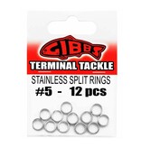 Gibbs Delta Stainless Split Rings, #5, 12pc