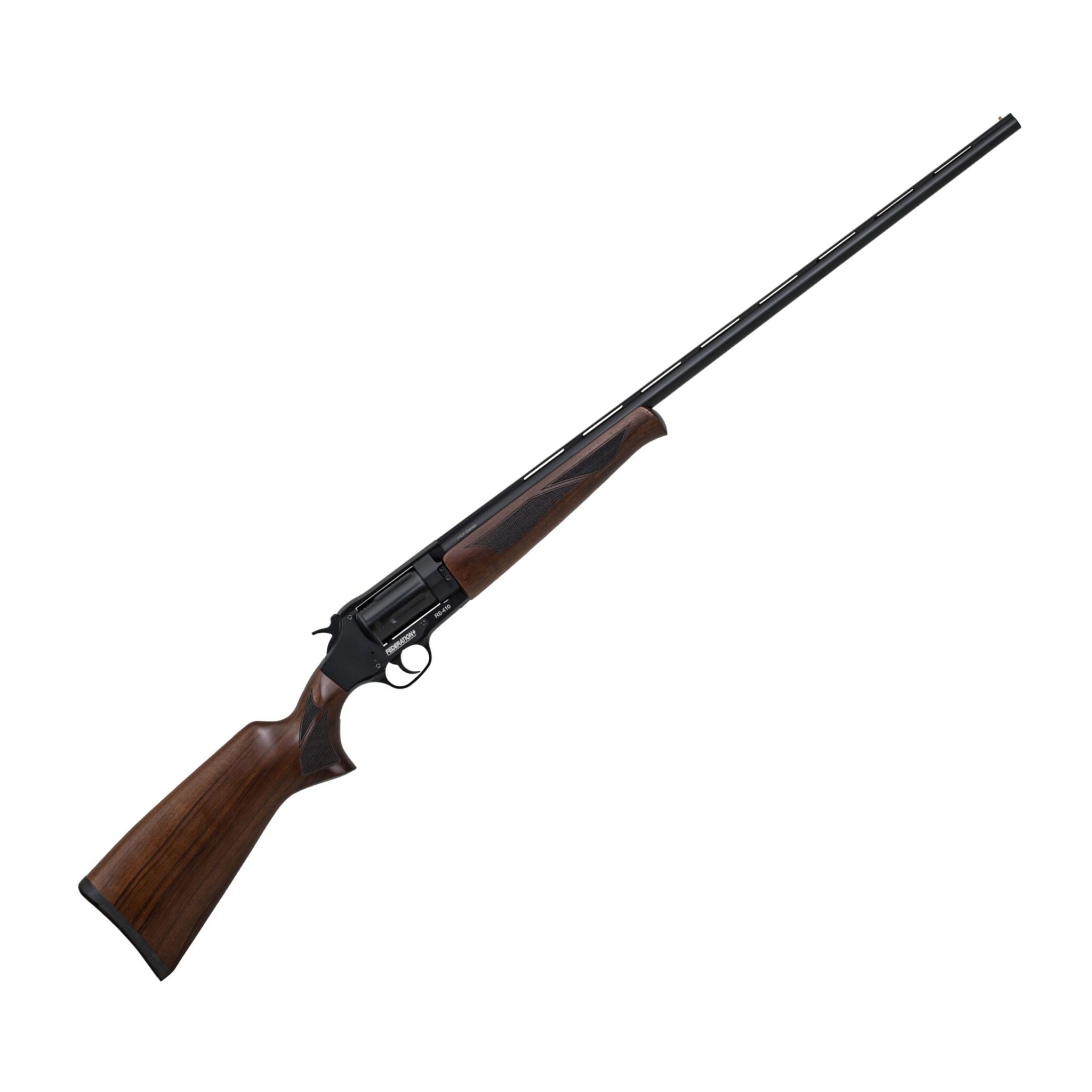 Federation Firearms RS-410 .410ga 3" Revolver Action Shotgun-26" Vent Rib Barrel Turkish Walnut Stock