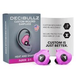 Decibullz Custom Molded Earplugs, 31dB, Remoldable