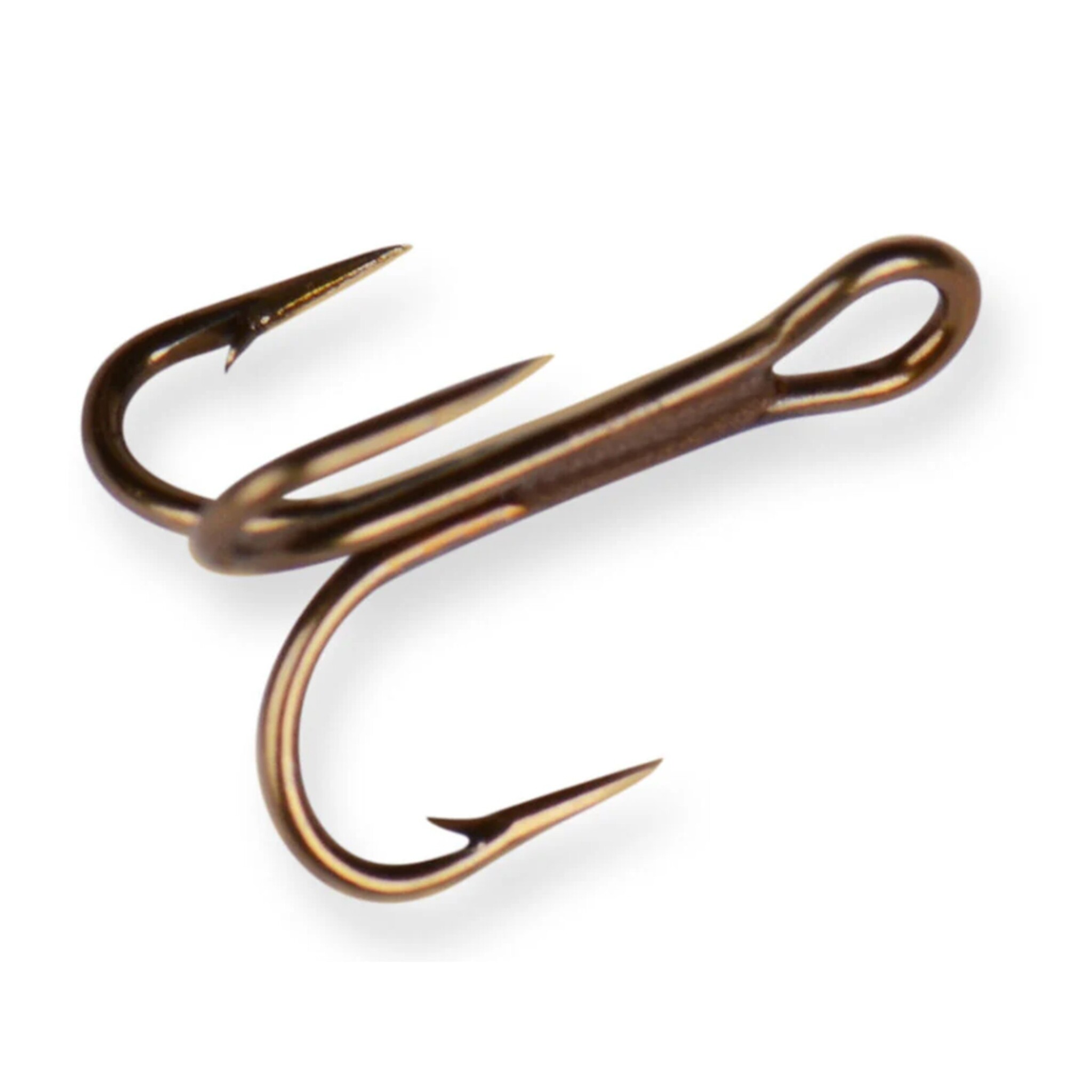 Mustad Classic Treble Hook, Size 1, Standard Ringed Eye, Bronze, 5pk