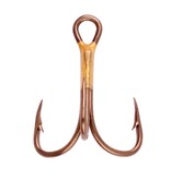 Eagle Claw 2x Strong Treble Hook, Regular S Point, Bronze, Size 10, 5pk
