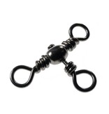 Eagle Claw Crossline, Swivel, Black, Size 1/0, 3pk