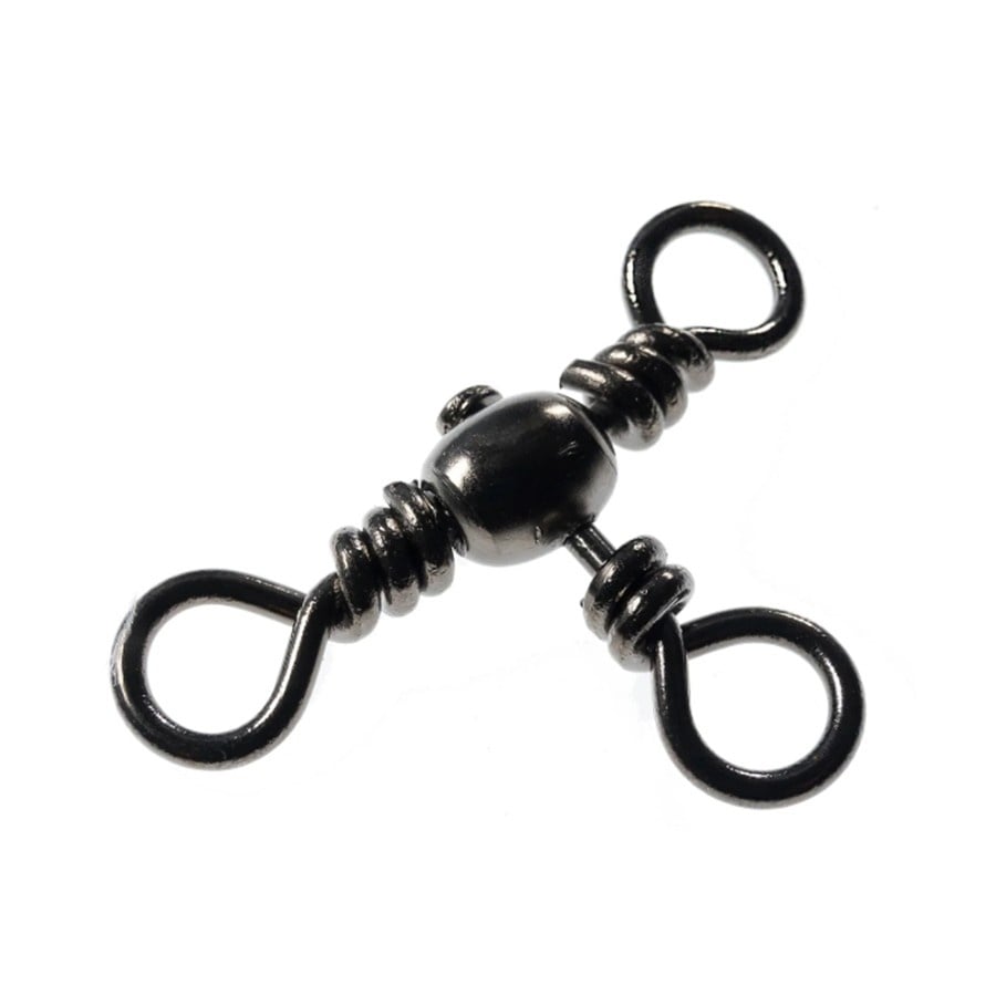 Eagle Claw Crossline, Swivel, Black, Size 1/0, 3pk