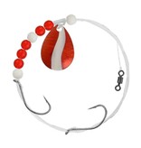 Matzuo Walleye Spin Rig, Red/White, Size 3