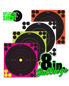 Splatter Shot 8" Bullseye Target - Peel & Stick - 6pk