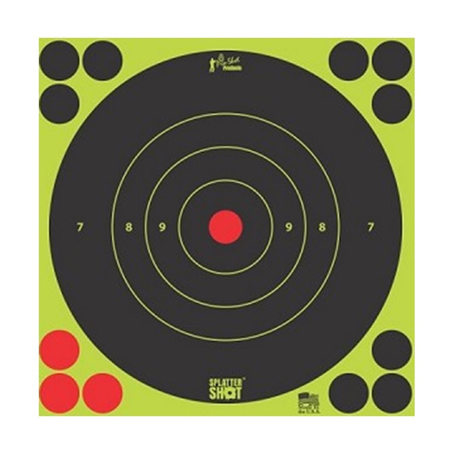Pro-Shot Splatter Shot 8" Bullseye Target - Peel & Stick - 6pk