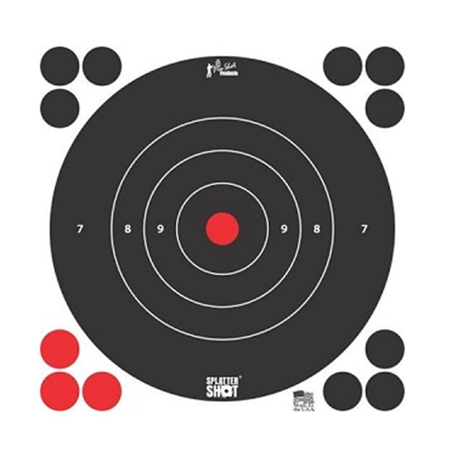 Pro-Shot Splatter Shot 8" Bullseye Target - Peel & Stick - 6pk