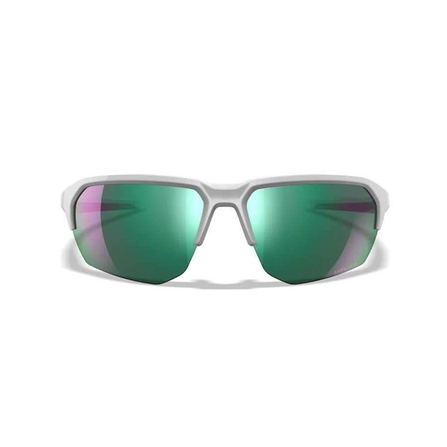 Wiley X Jakl Captivate Pol Green Mirror/Polished White Frame