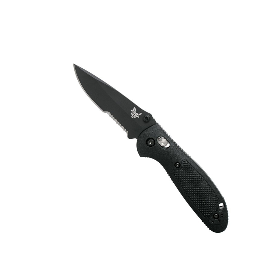 Benchmade Mini Griptilian - Black Grivory - Serrated Drop Point