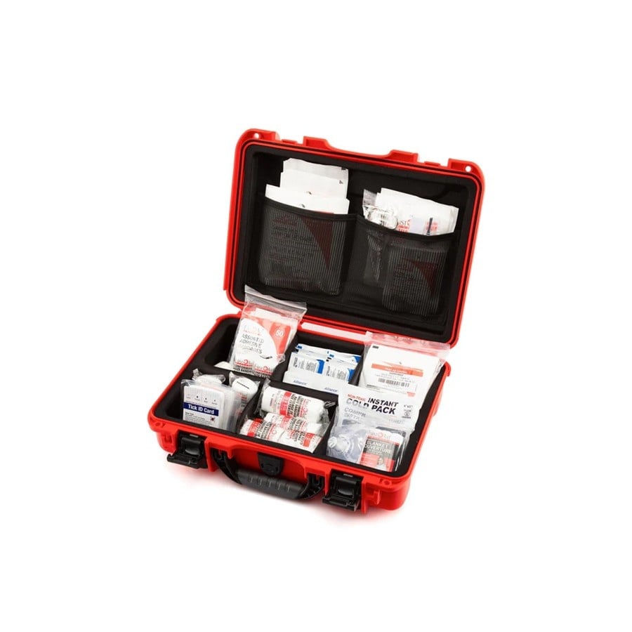 Nanuk Red First Aid Logo Case - With Accessories