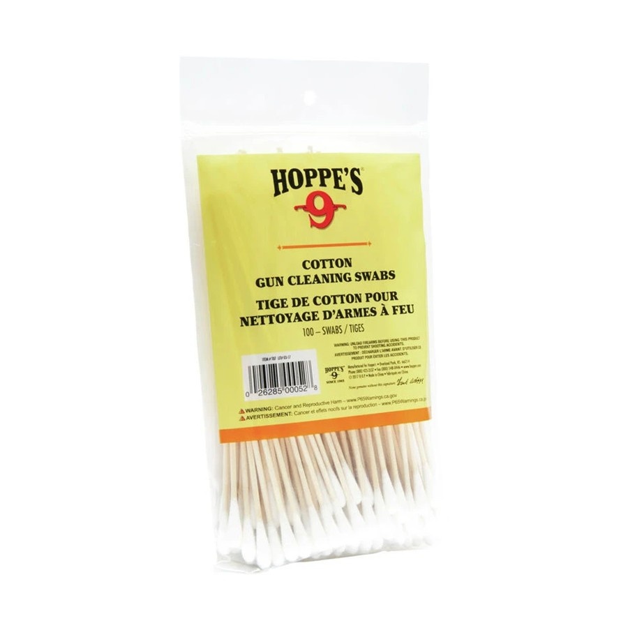 Hoppe's Cotton Cleaning Swabs 100 Count, 5.9", Tube