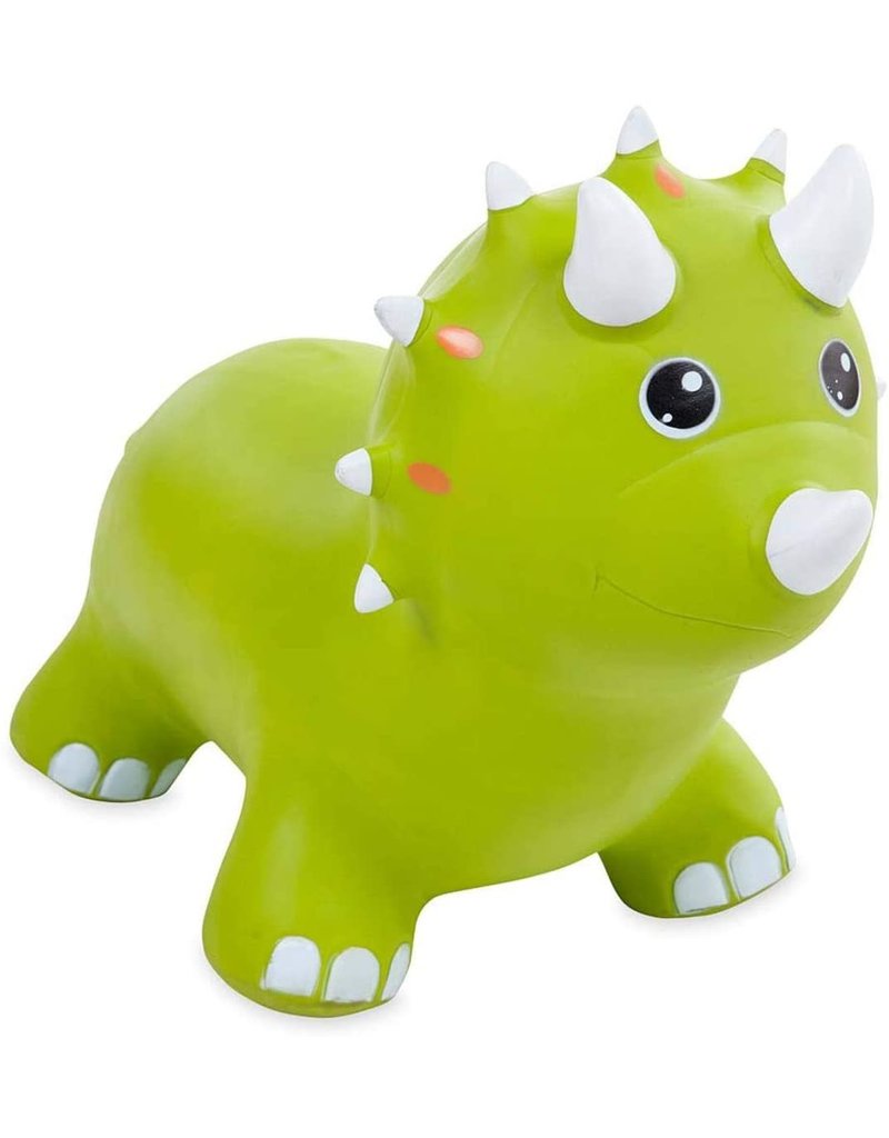 HearthSong Green Triceratops Jump-Along
