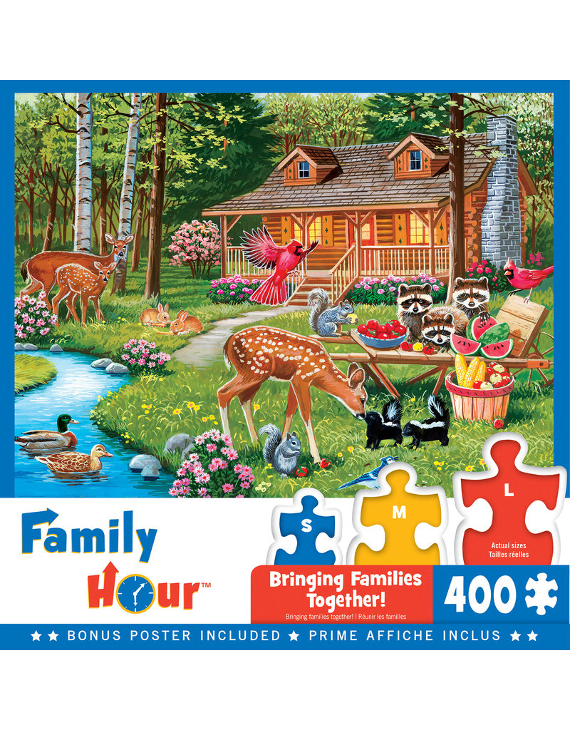 Masterpieces Puzzles Creekside Gathering 400 pc Family
