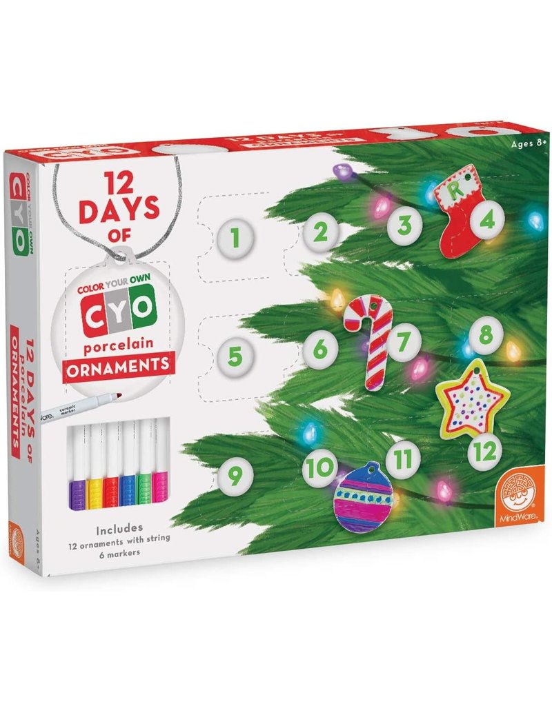 Mindware 12 Days of Color Your Own Ornaments