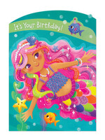 Mermaid Tri-Fold  Birthday Card