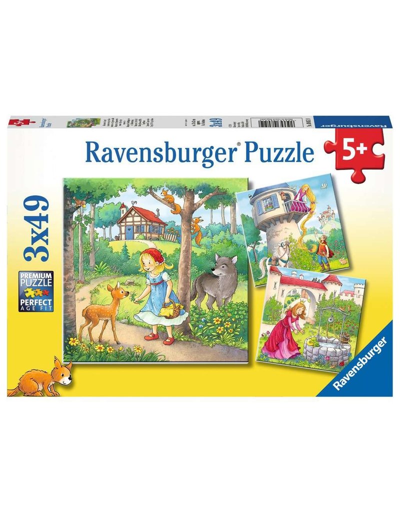 Ravensburger Rapunzel, Red Riding Hood, Frog Prince 3x49