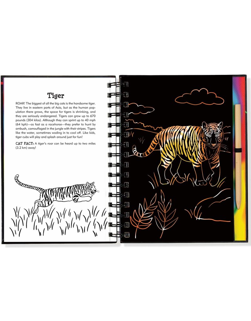 Peter Pauper Scratch and Sketch Wild Cats