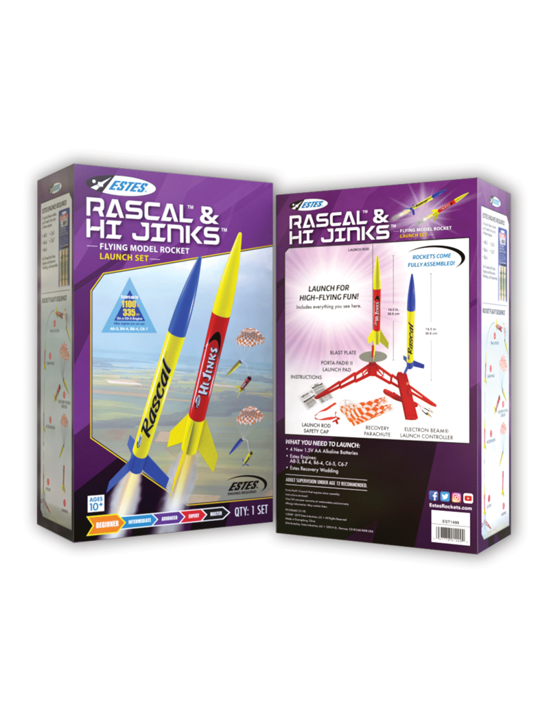 Estes Rockets Rascal/Hijinks Complete Rocket Launch Set