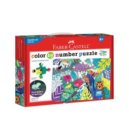 Faber-Castell Jungle Animals Color by Number Puzzle 100 pc