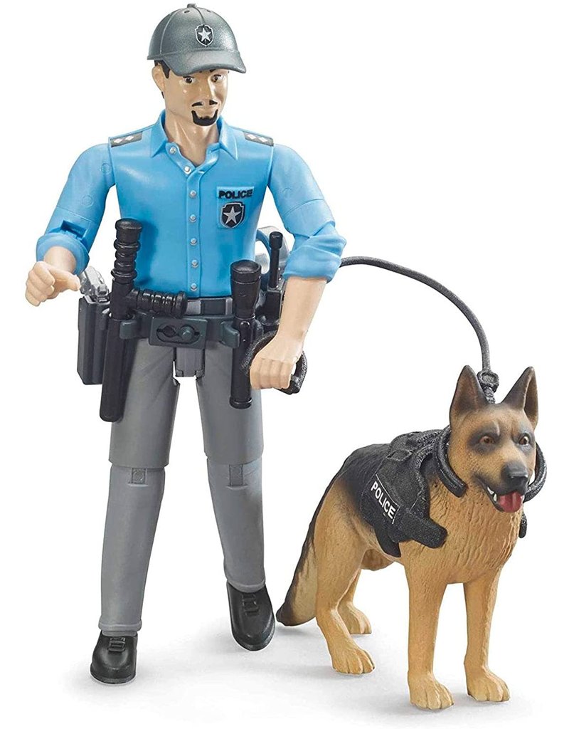 Bruder Policeman with dog