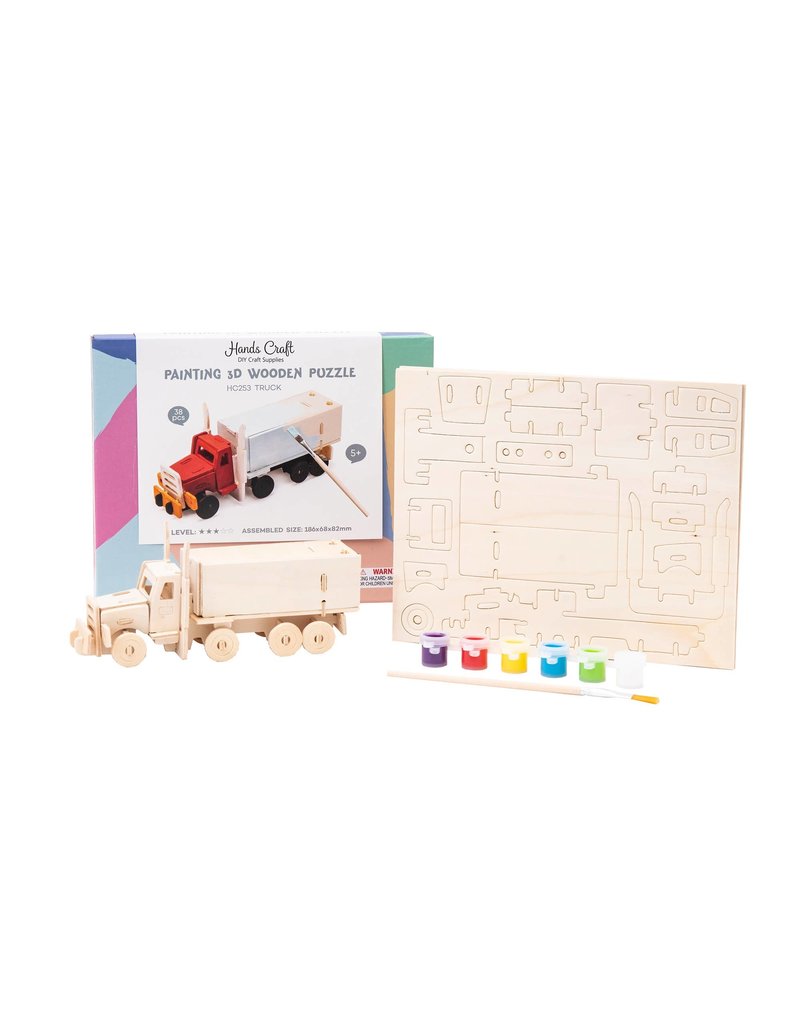 Hands Craft 3D Wooden Puzzle Paint Kit: Truck