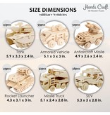 Hands Craft 3D Wooden Puzzles: 6 Military Vehicles