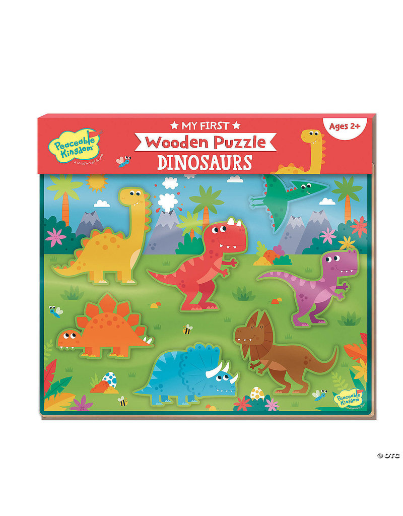 Peaceable Kingdom My First Wooden Puzzle: Dinosaurs