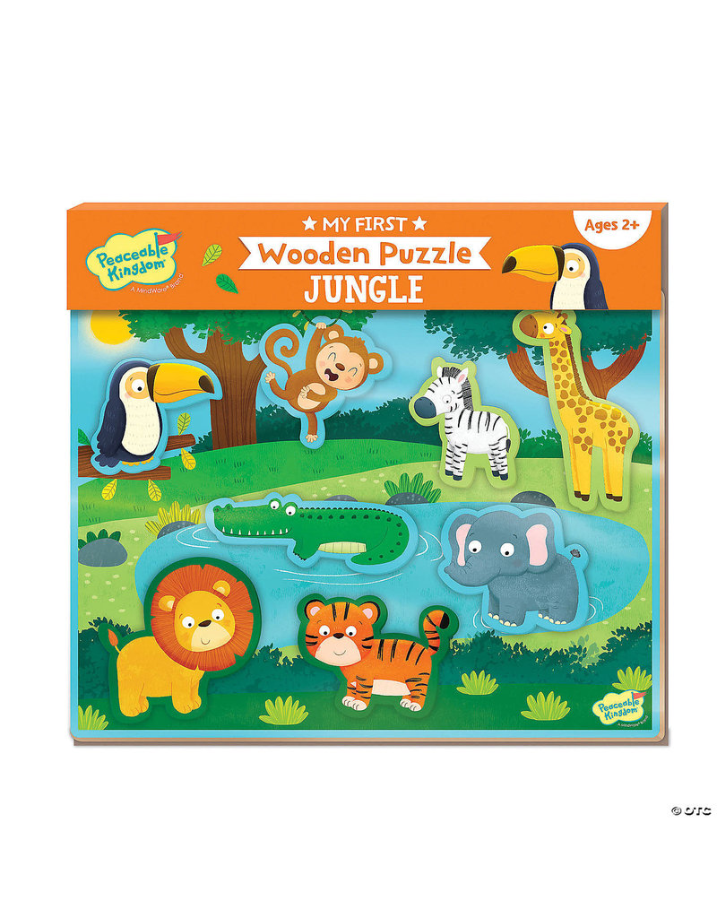 Peaceable Kingdom My First Wooden Puzzle: Jungle Animals