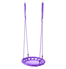 HearthSong Colorburst Round Swing Purple