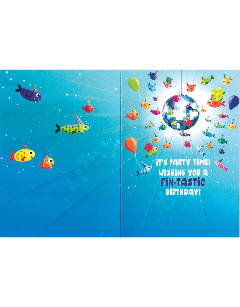 Peaceable Kingdom Fish Present Party Card