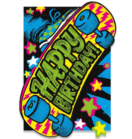 Peaceable Kingdom Skate Board Birthday Card