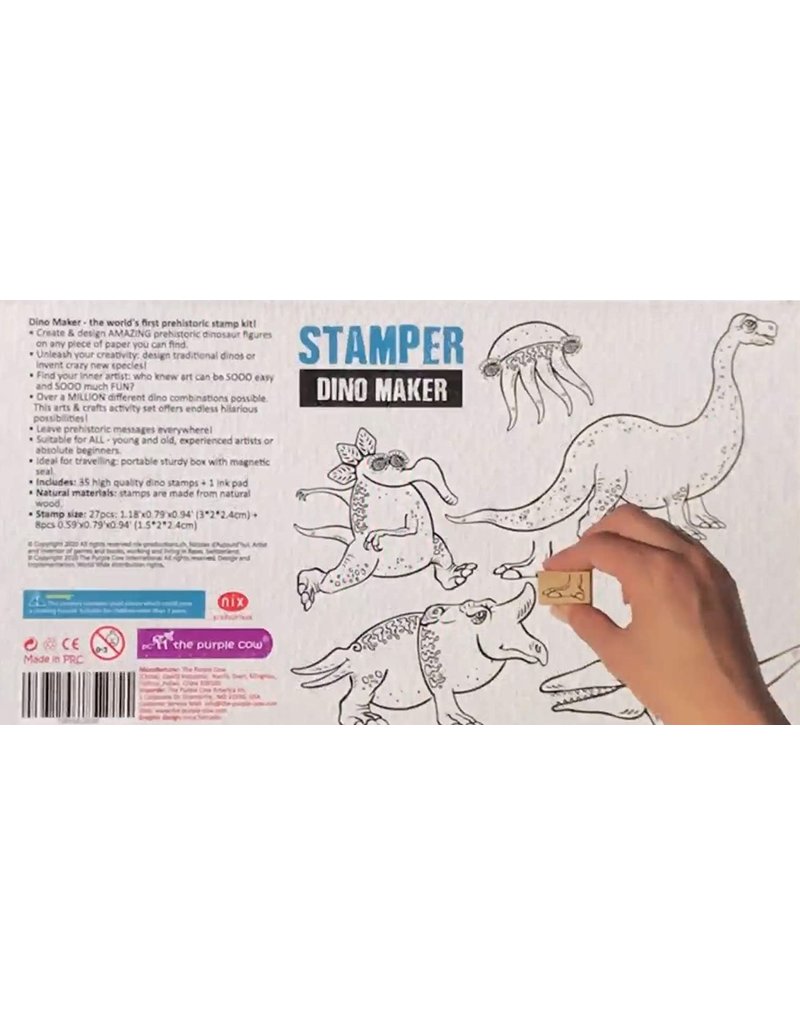 The Purple Cow Dino Maker Stamper