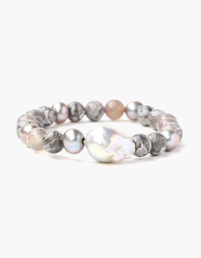 Grey Onyx Bracelet W Stones Shake Your Bon Grey Onyx Bracelet W Stones Shake