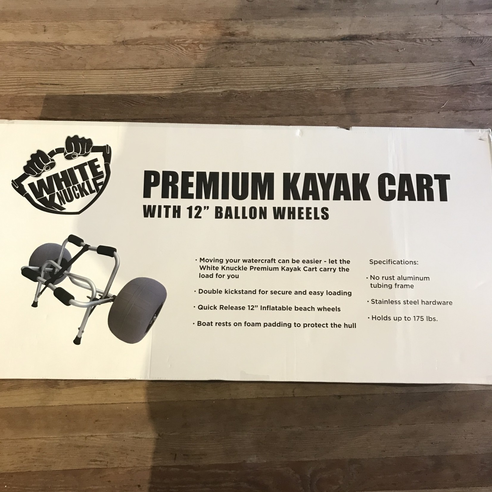 White knuckle Kayak cart premium 12” wheels