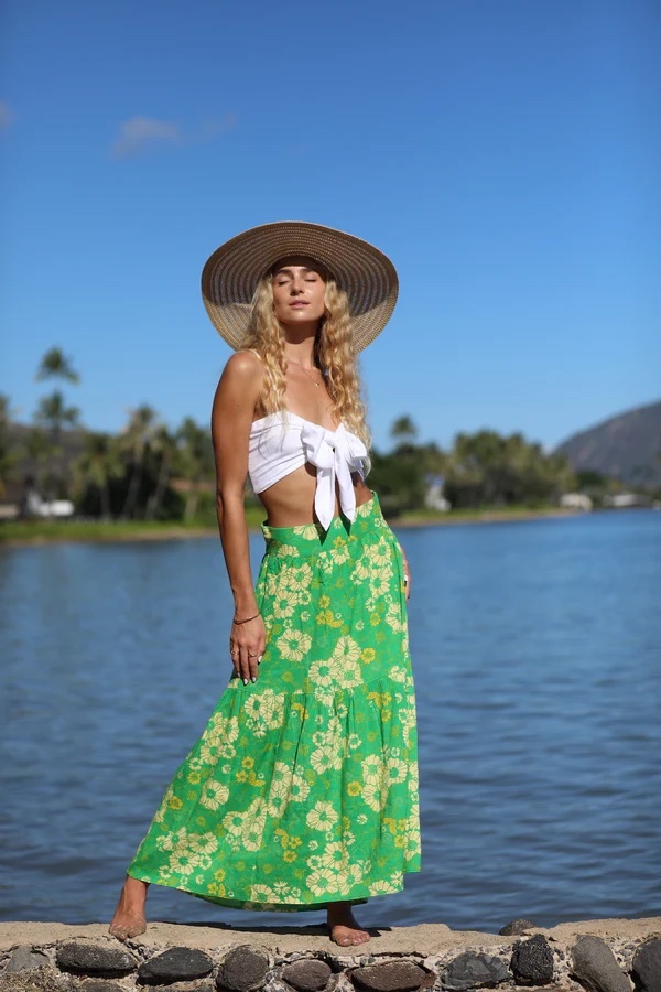 XIX Palms St. Lucia Tiered Skirt - Winds of Change