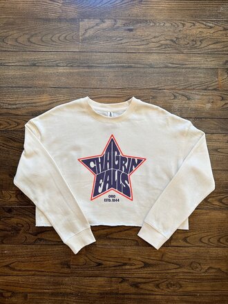 Dallas Cowboys Crystal Star Cropped Hoodie