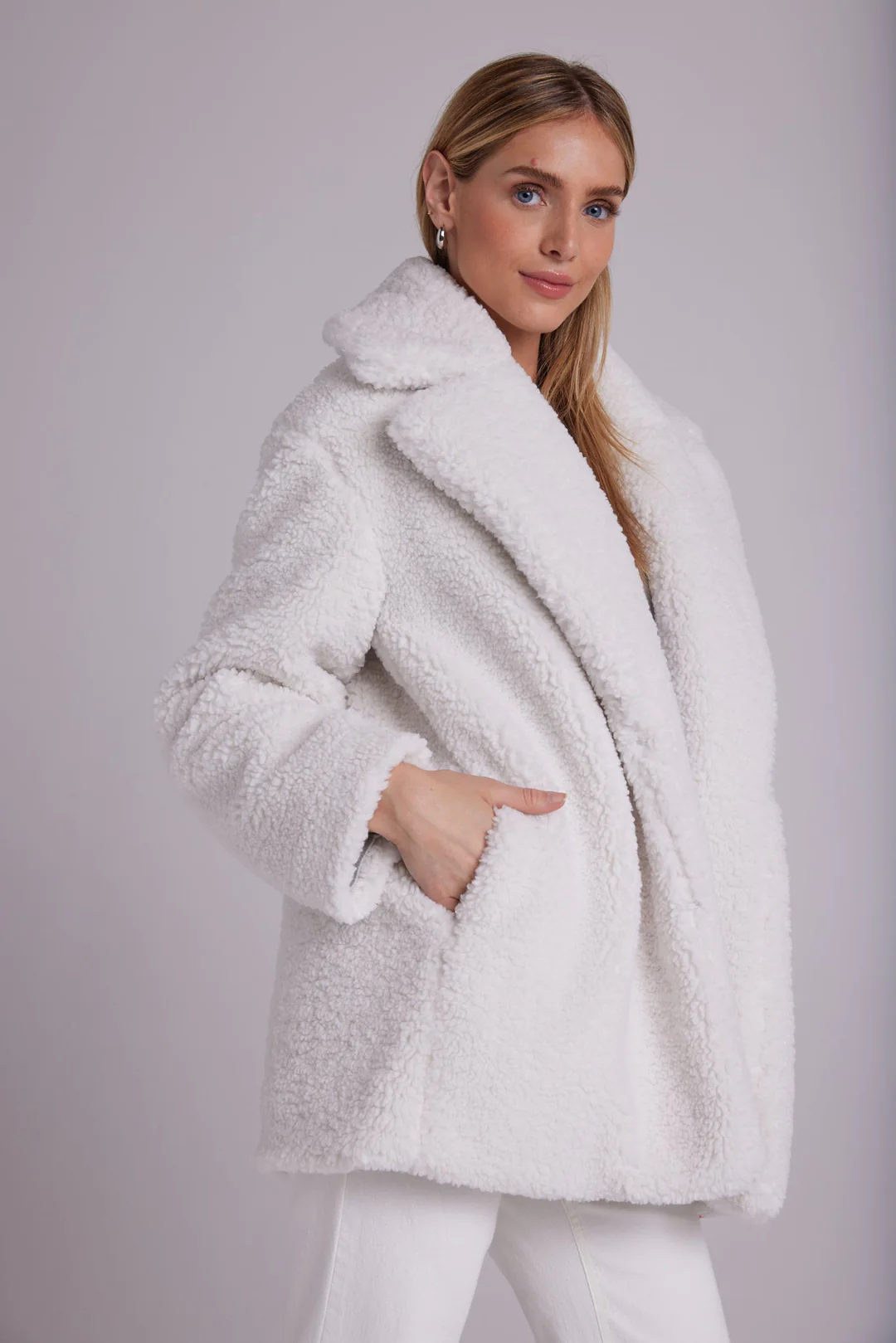 Bella Dahl Bella Dahl Oversized Notch Collar Teddy Coat