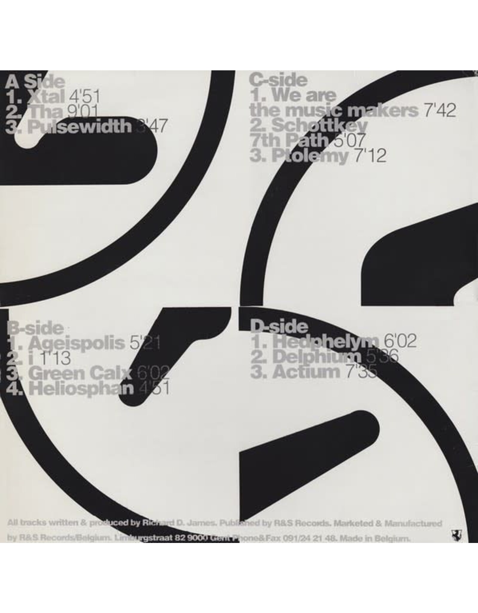 Apollo Aphex Twin- Sleected Ambiant Works 85-92