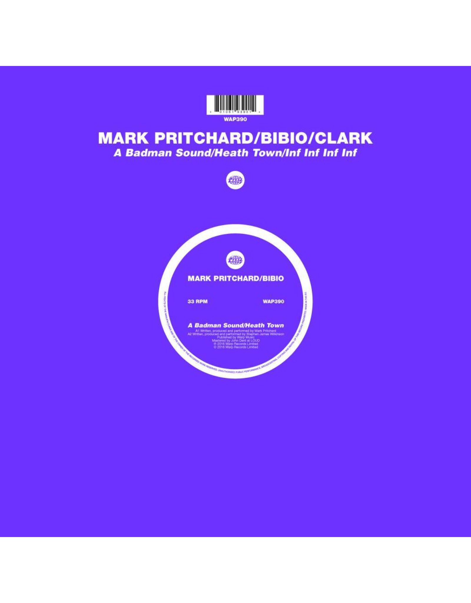 Mark Pritchard / Bibio / Clark - A Badman Sound / Heath Town / Inf Inf Inf Inf [12''] (limited to 900, indie-retail exclusive)