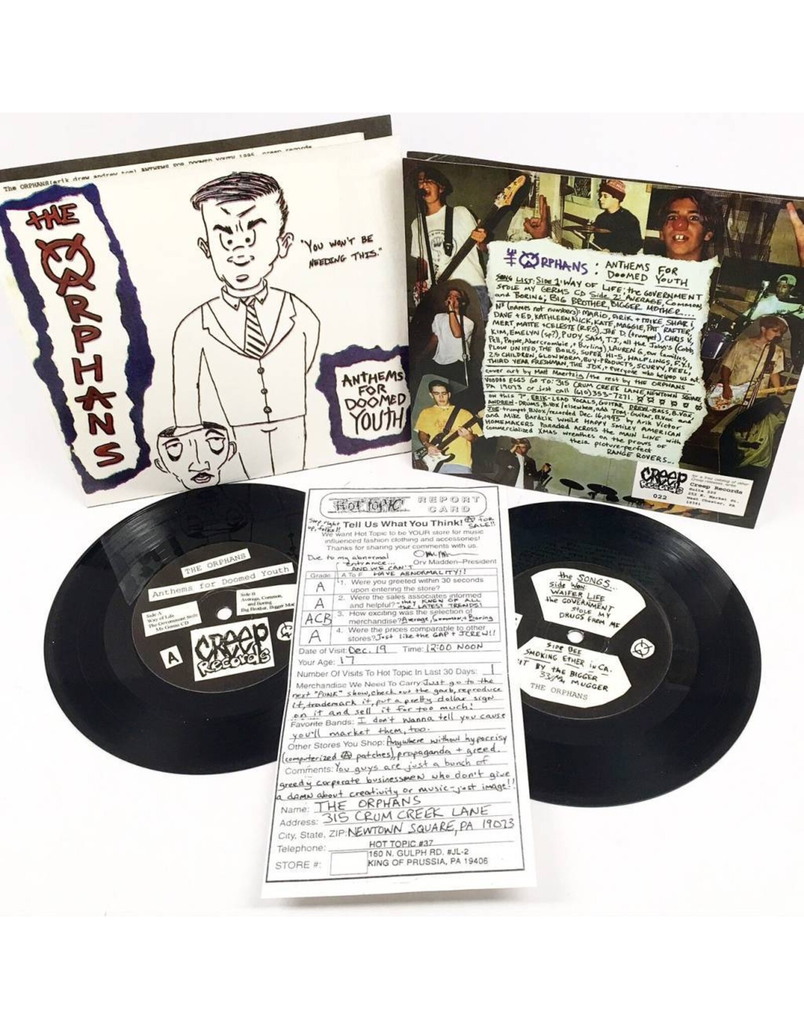 The Orphans (Erik Petersen of Mischief Brew) - Anthems For Doomed Youth 7"
