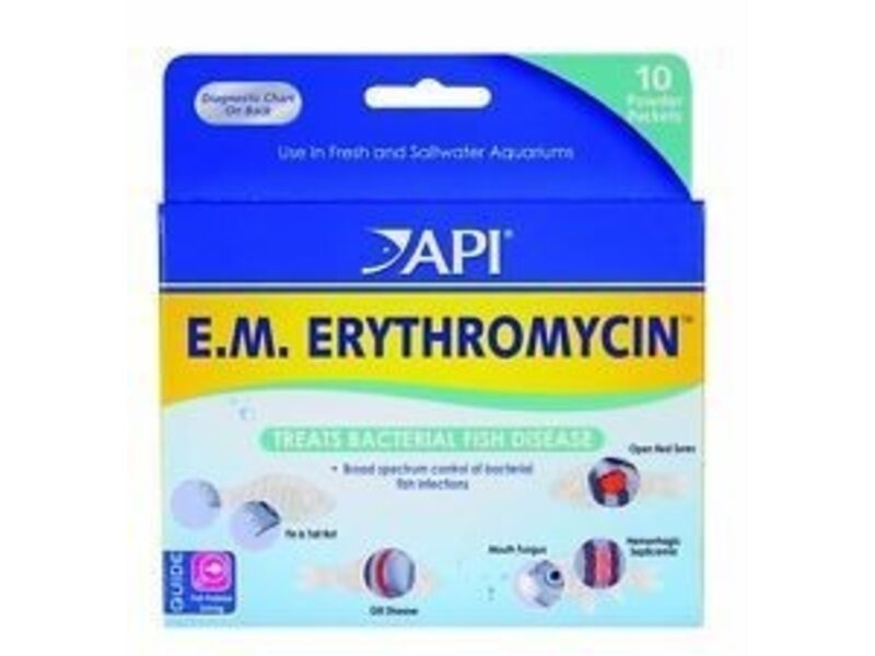 AQUARIUM PHARM/MARS FISHCARE EM ERYTHROMYCIN POWDER PACKETS (10)